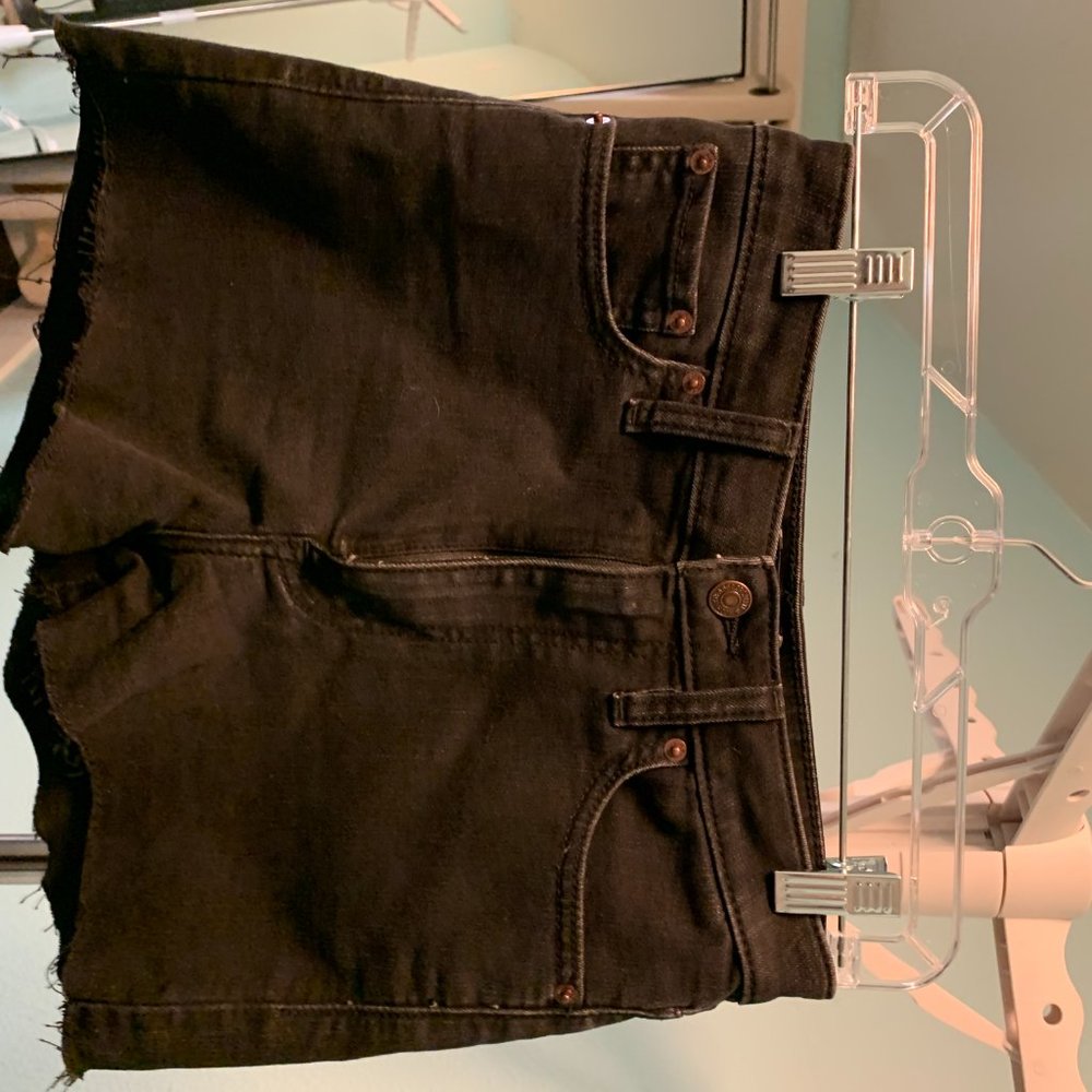 Abercrombie High Rise Shorts Black